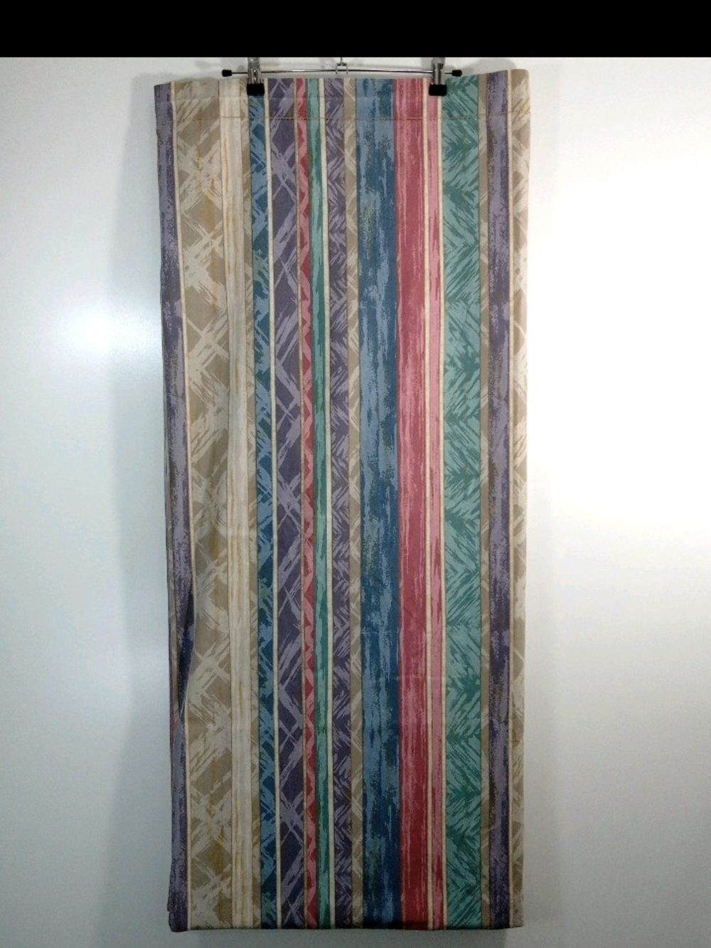 Vintage Springs Brand Window Curtain Colorful Stripe 80x91 inches